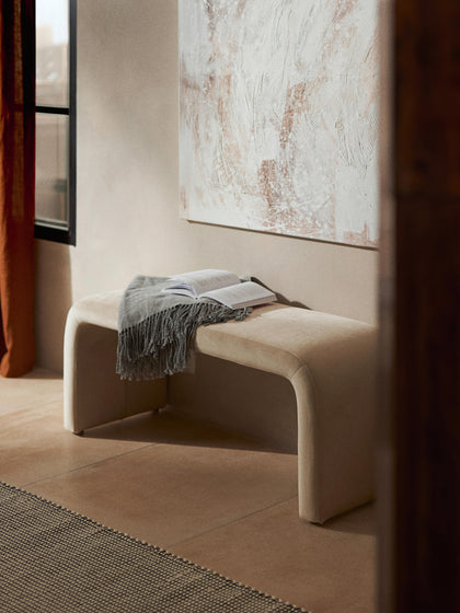 Westwing Collection Samt-Polsterbank Penelope Bis zu 55% Rabatt