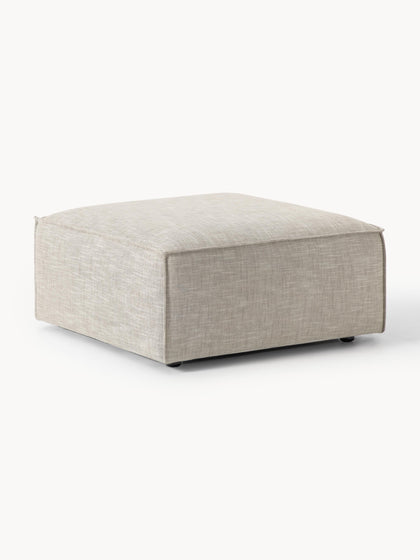 Westwing Collection Sofa-Hocker Lennon aus Leinen-Mix