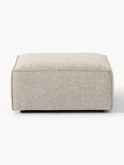Westwing Collection Sofa-Hocker Lennon aus Leinen-Mix Nur noch ein Tag übrig