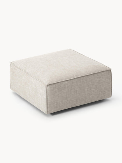 Westwing Collection Sofa-Hocker Lennon aus Leinen-Mix Nur noch ein Tag übrig