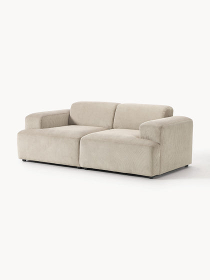 Westwing Collection Cord-Sofa Melva (2-Sitzer) Clearance-Verkauf