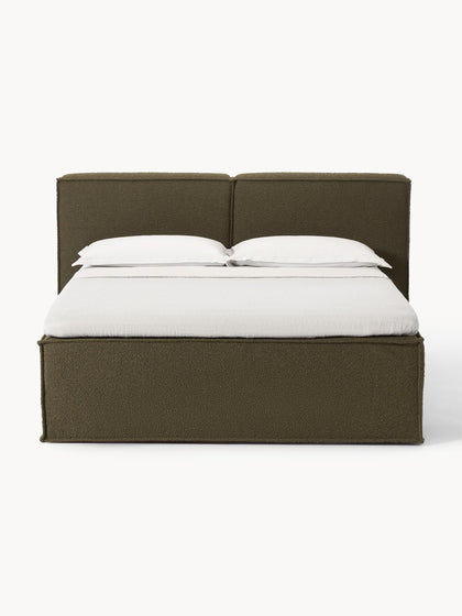 Westwing Collection Bouclé-Boxspringbett Lennon Im Verkauf