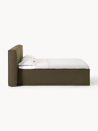 Westwing Collection Bouclé-Boxspringbett Lennon Im Verkauf