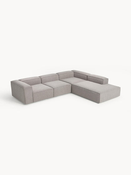 Westwing Collection Modulares XL-Ecksofa Lennon aus Bouclé