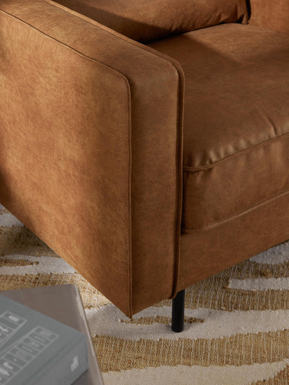 Westwing Collection Sessel Hunter aus recyceltem Leder Auslauf