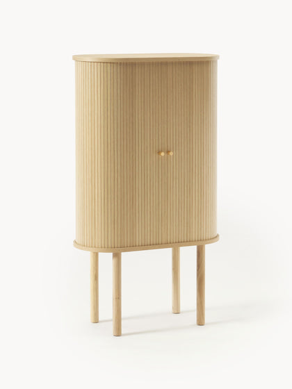Westwing Collection Highboard Calary mit geriffelter Front
