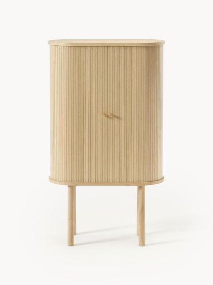 Westwing Collection Highboard Calary mit geriffelter Front im Angebot