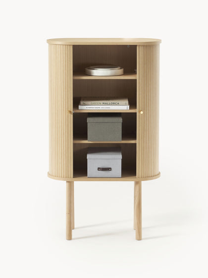 Westwing Collection Highboard Calary mit geriffelter Front im Angebot