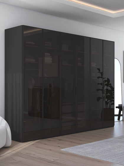 Westwing Collection Drehtürenschrank Skat Shine mit Innenbeleuchtung in verschiedenen Größen Fabrikpreis