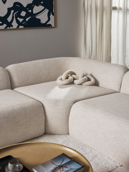 Westwing Collection Abgerundetes Eckmodul Wolke aus Bouclé Günstig kaufen