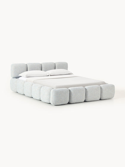Westwing Collection Polsterbett Tayla aus Bouclé mit Stauraum VIP-Rabatte