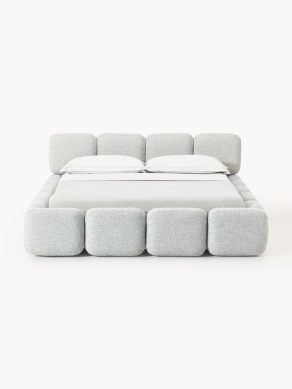 Westwing Collection Polsterbett Tayla aus Bouclé mit Stauraum VIP-Rabatte