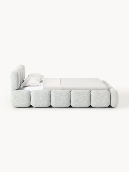 Westwing Collection Polsterbett Tayla aus Bouclé mit Stauraum VIP-Rabatte