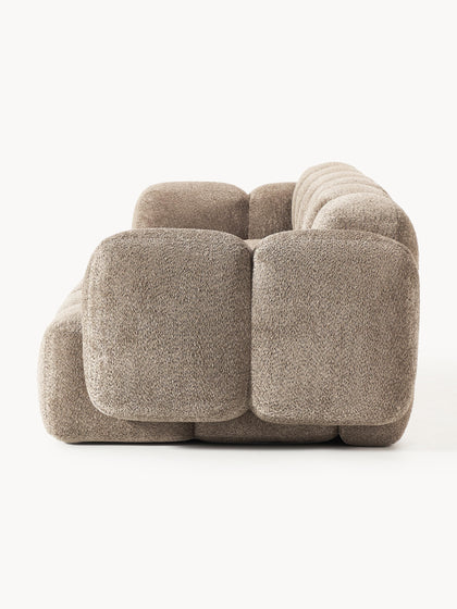 Westwing Collection Modulares Sofa Tayla (4-Sitzer) aus Teddy-Bouclé Neueste Stile