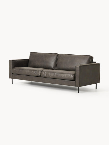 Westwing Collection Sofa Hunter (3-Sitzer) aus recyceltem Leder Begrenzt auf 3 Tage