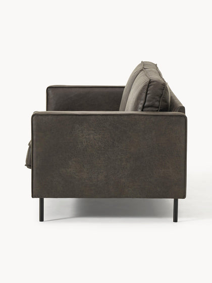 Westwing Collection Sofa Hunter (3-Sitzer) aus recyceltem Leder Begrenzt auf 3 Tage