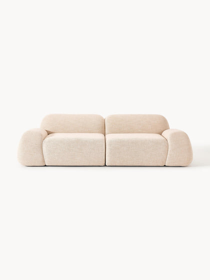 Westwing Collection Modulares Sofa Wolke (3-Sitzer) aus Bouclé