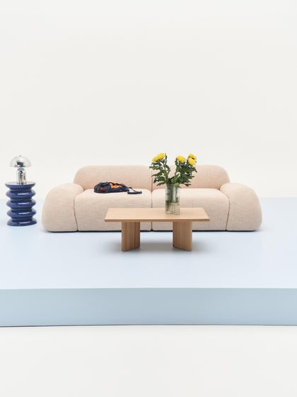 Westwing Collection Modulares Sofa Wolke (3-Sitzer) aus Bouclé Auslauf