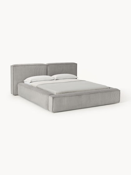 Westwing Collection Polsterbett Lennon aus Cord mit Stauraum im Angebot