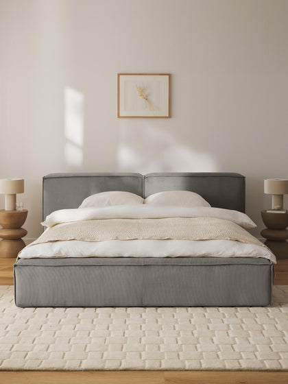 Westwing Collection Polsterbett Lennon aus Cord mit Stauraum im Angebot