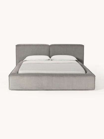 Westwing Collection Polsterbett Lennon aus Cord mit Stauraum im Angebot