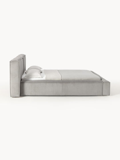 Westwing Collection Polsterbett Lennon aus Cord mit Stauraum im Angebot