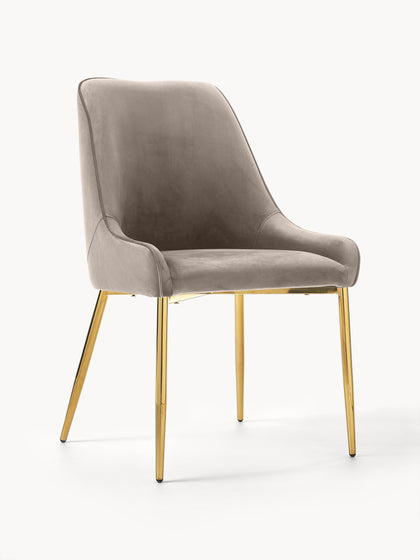 Westwing Collection Samt-Polsterstuhl Ava