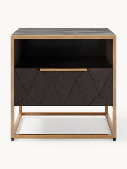 Westwing Collection Nachttisch Harry aus massivem Mangoholz Blitzverkäufe