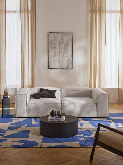 Westwing Collection Modulares Sofa Lennon (3-Sitzer) aus Bouclé Großer Ausverkauf