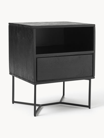 Westwing Collection Nachttisch Luca aus Mangoholz mit Schublade