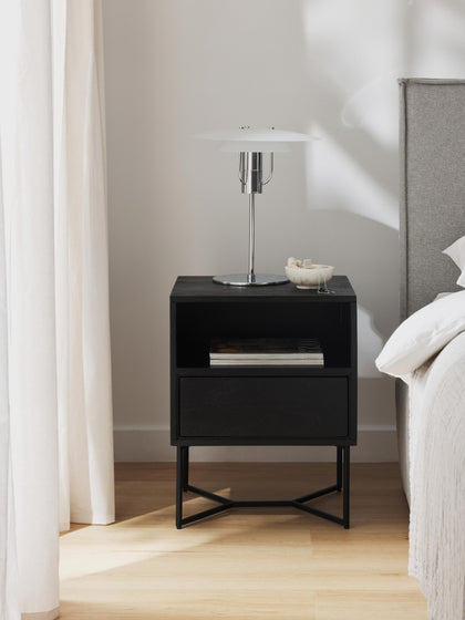 Westwing Collection Nachttisch Luca aus Mangoholz mit Schublade Flash Sale