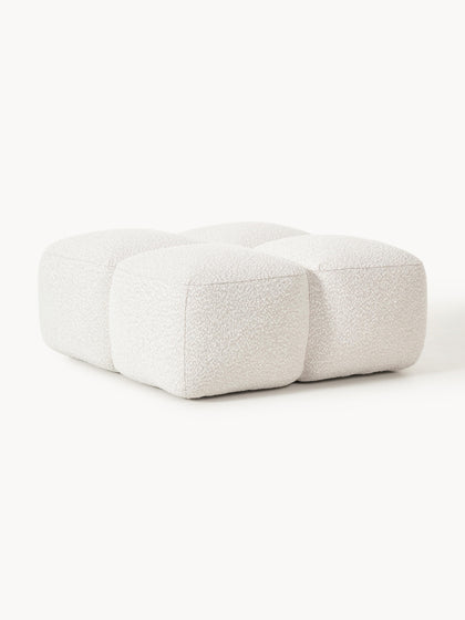Westwing Collection Sofa-Hocker Tayla aus Bouclé Saisonschlussverkauf