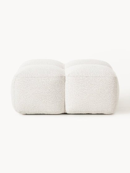 Westwing Collection Sofa-Hocker Tayla aus Bouclé Saisonschlussverkauf