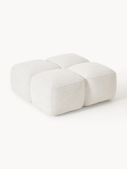 Westwing Collection Sofa-Hocker Tayla aus Bouclé Saisonschlussverkauf