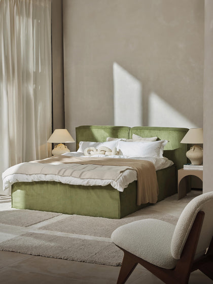 Westwing Collection Cord-Boxspringbett Lennon Vatertagsangebot