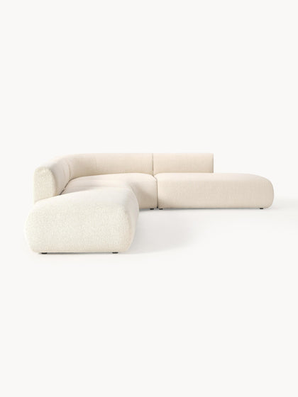 Westwing Collection Modulares Bouclé-Ecksofa Sofia (4-Sitzer) Valentinstagsangebot
