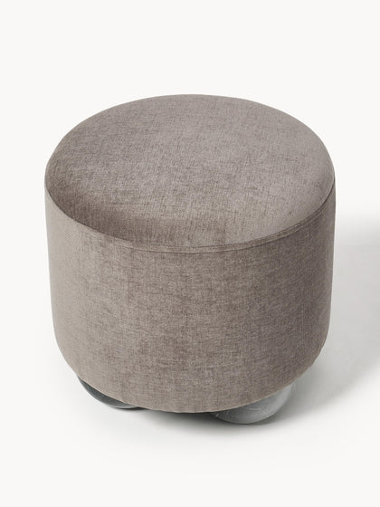 Westwing Collection Polsterhocker Lino mit Kugelfüßen in Marmoroptik Exklusive Angebote