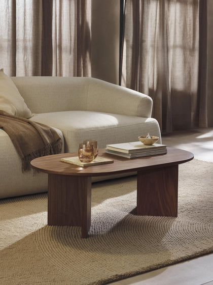 Westwing Collection Ovaler Holz-Couchtisch Toni Blitzangebot