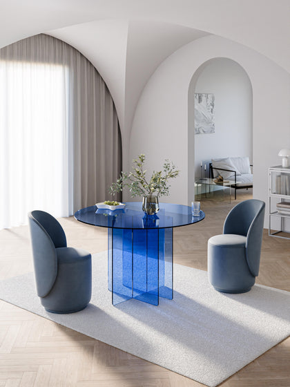 Westwing Collection Runder Glas-Esstisch Anouk Ø 100 cm Saisonale Angebote