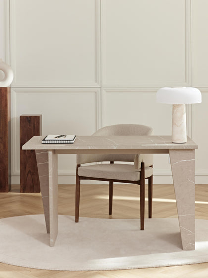 Westwing Collection Schreibtisch Liam in Travertin-Optik Begrenzte Freigabe
