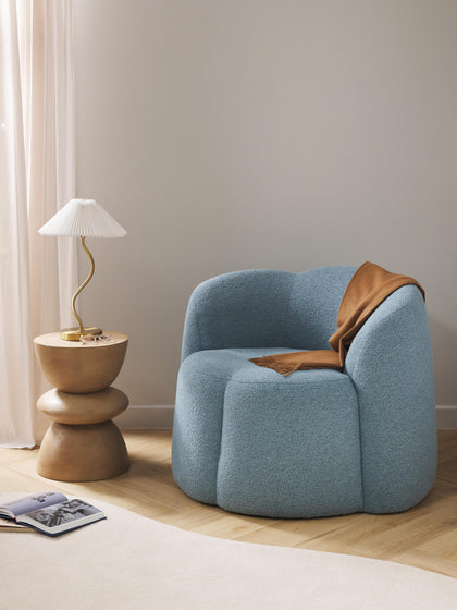 Westwing Collection Bouclé-Loungesessel Fleur Letzter Tag