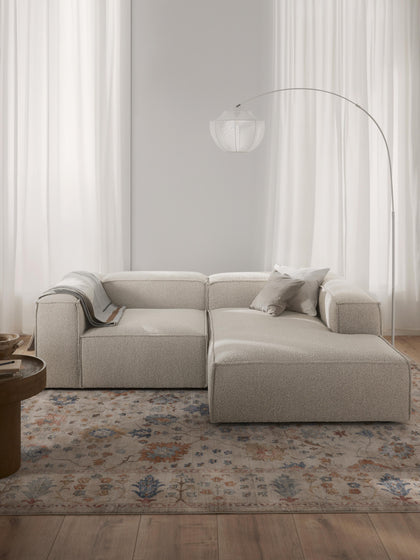 Westwing Collection Modulares Ecksofa Lennon aus Bouclé Nur für heute