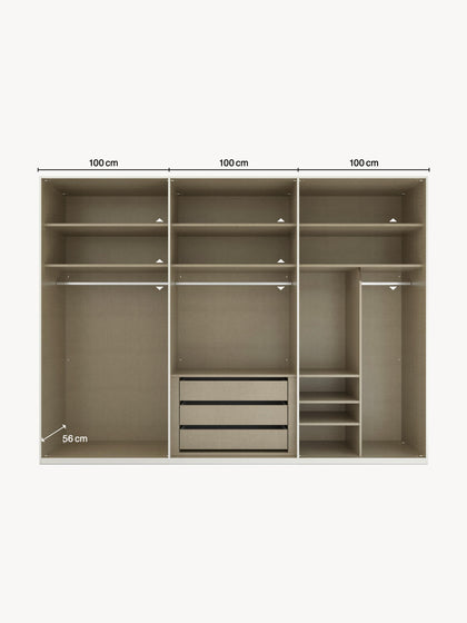 Westwing Collection Drehtürenschrank Skat Shine mit beleuchteten Glastüren Nur noch ein Tag übrig
