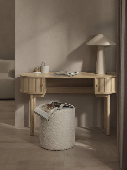 Westwing Collection Schreibtisch Calary mit geriffelter Front Kostenloser Versand international
