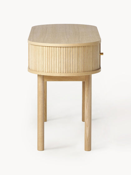 Westwing Collection Schreibtisch Calary mit geriffelter Front Kostenloser Versand international