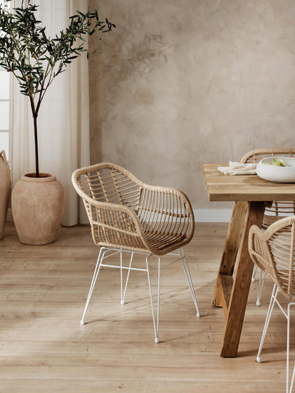 Westwing Collection Polyrattan-Armlehnstühle Costa 2 Stück Begrenzt auf 3 Tage