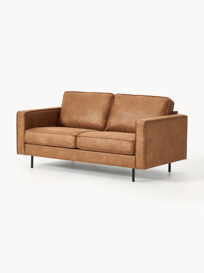 Westwing Collection Sofa Hunter (2-Sitzer) aus recyceltem Leder 50% Rabatt für begrenzte Zeit