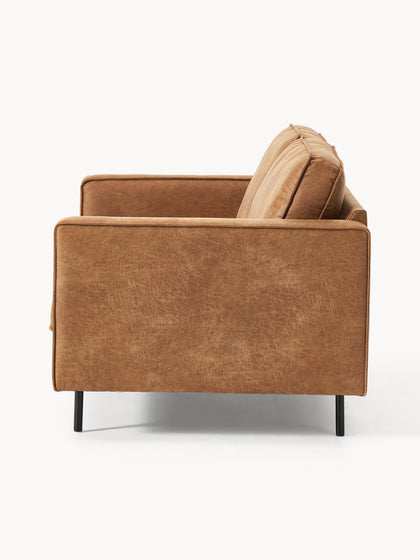 Westwing Collection Sofa Hunter (2-Sitzer) aus recyceltem Leder 50% Rabatt für begrenzte Zeit