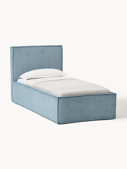 Westwing Collection Cord-Einzelbett Dream mit Stauraum