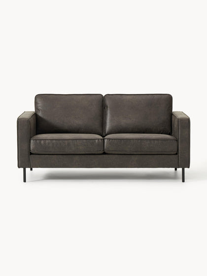Westwing Collection Sofa Hunter (2-Sitzer) aus recyceltem Leder